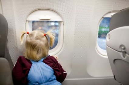 child in the airplane
