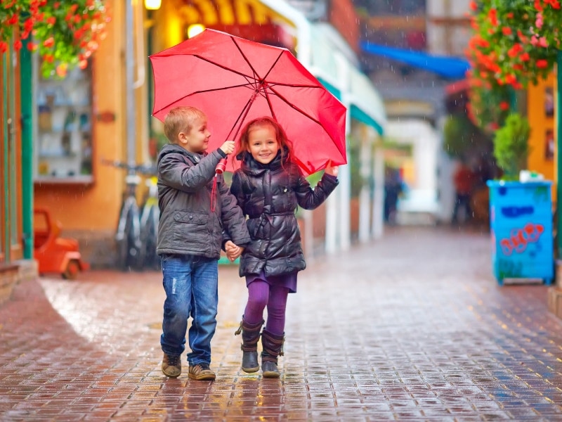 si può uscire con i bambini con il freddo, basta saperli proteggere con il giusto abbigliamento.