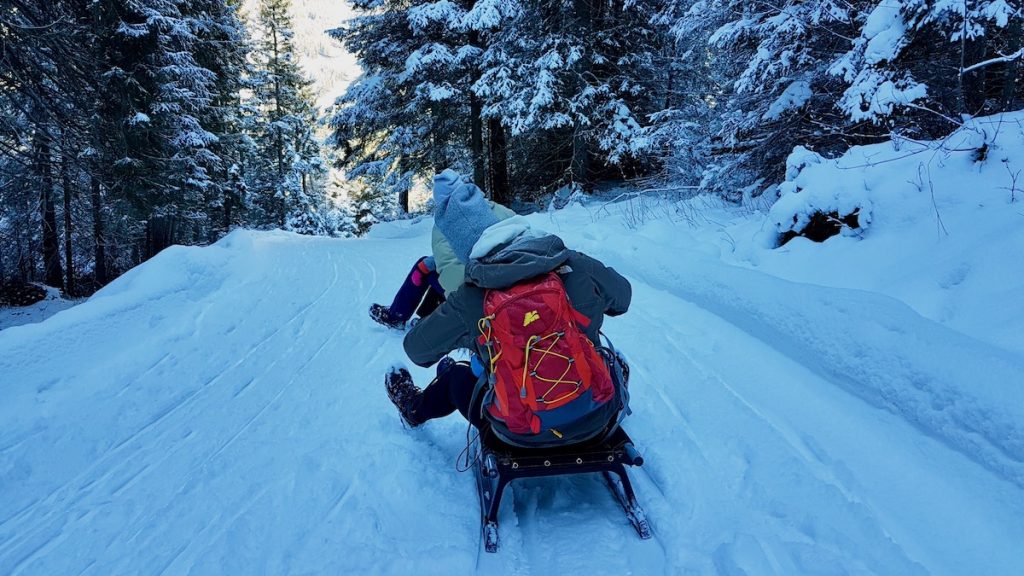  lo slittino in val Pusteria