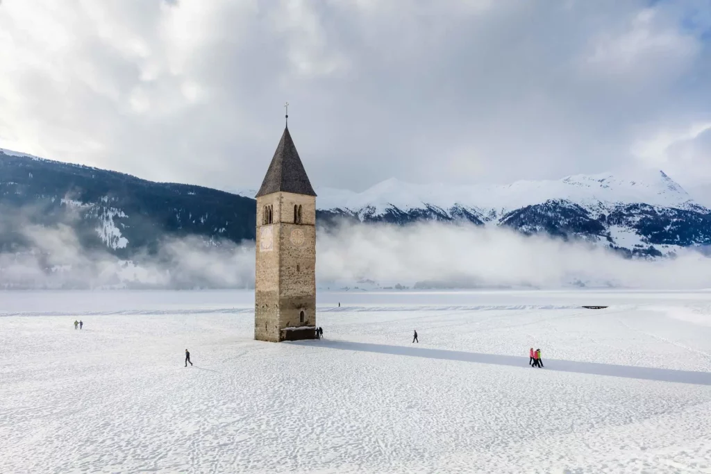 Il Lago di Resia in inverno
