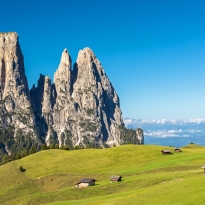 Vista sullo Sciliar nell'Alpe di Siusi