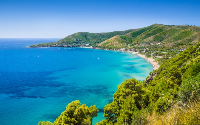 Vista panoramica della costa Cilentana