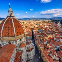 Firenze dall'alto con la Basilica di Santa Maria del Fiore