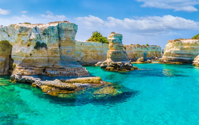 Torre Sant'Andrea e la spiaggia dei Faraglioni