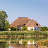 Tipica struttura tradizionale nella riserva naturale della Valle del Canal Novo