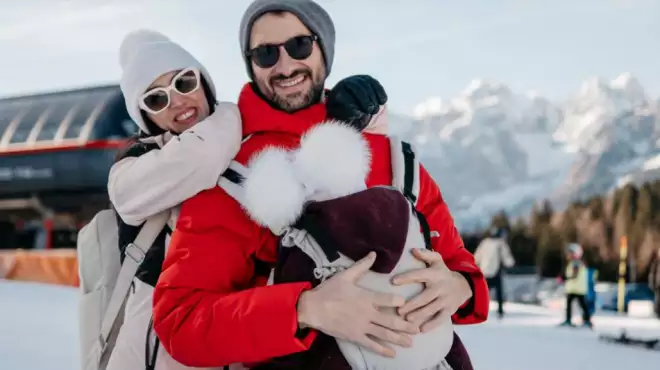 Prima neve in famiglia